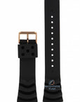 Watch Strap for Seiko 5 Sports SRP680, SRP210 Black Band Gold Buckle 22mm 4R36 04J0, 00S0 - Watch Plaza