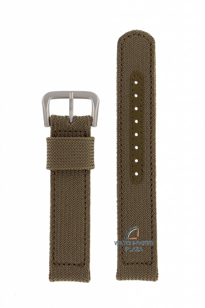 Watch Strap for Seiko 7S26 - 3060, 00D0 Canvas Military Band 18mm SNX431 Green Nylon 4HA6JB - Watch Plaza