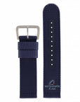 Watch Strap for Seiko 7S36 - 03J0 Blue Canvas Military Band 22mm SNZG11 4A215JL Nylon - Watch Plaza