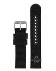 Watch Strap for Seiko 7T92 / 7T94 Black Nylon Military Band 20mm 4KC8JZ 0CX0, 0DX0, 0FD0 - Watch Plaza