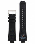 Watch Strap for Seiko SNJ023 Black & Yellow Band H024 - 00C0 Digi - Ana 12mm - Watch Plaza