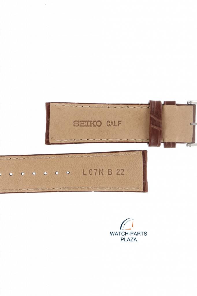 Watch Strap for Seiko SSG005P1 Prospex Radio Sync Solar L07N B 22 mm Brown Band 8B92 - 0AK0 - Watch Plaza