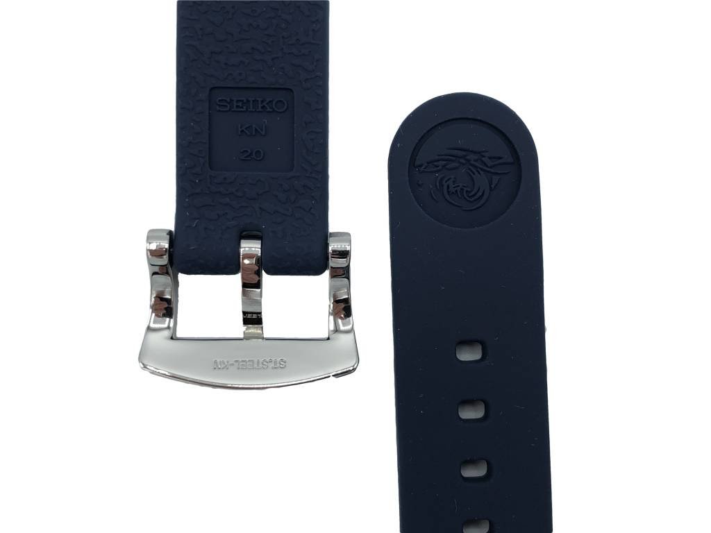 Watch Strap SRPC41K1 Seiko Mini Turtle Blue Band KN 20mm SRPC41 Genuine 4R35 02K0 - Watch Plaza