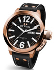 Watch TW - Steel CEO Canteen CE1022 analogue rose 50mm with black leather strap - Watch Plaza