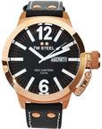 Watch TW - Steel CEO Canteen CE1022 analogue rose 50mm with black leather strap - Watch Plaza