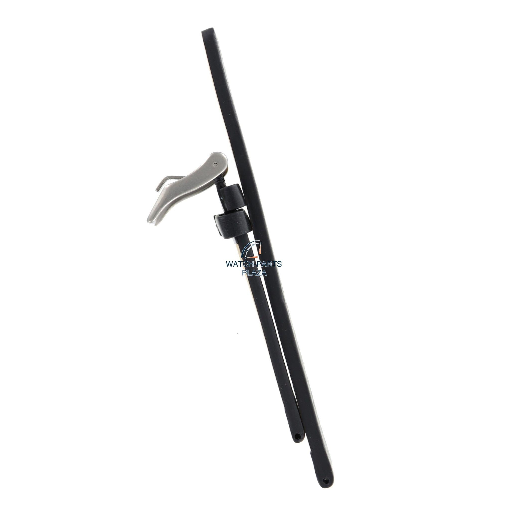 Watchband Diesel DZ1076 / DZ1085 black leather strap 24mm original - Watch Plaza