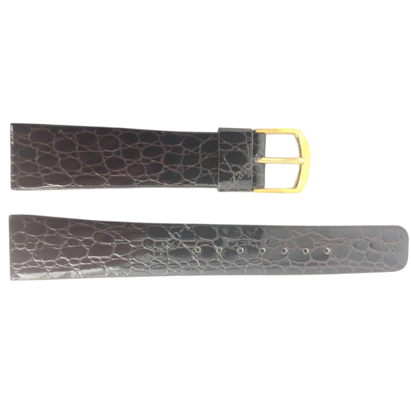 Watchband Seiko 5P39 / 7F38 / 9020 / H249 5010 brown leather strap 18mm BPJ05G - Watch Plaza