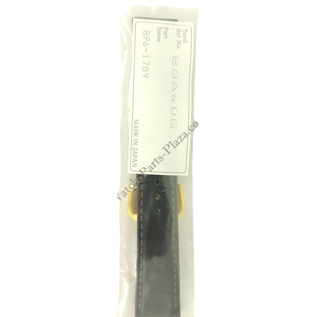 Watchband Seiko 5T32 7A40 / 7T32 7A50 Black leather strap 19mm BQA40G - Watch Plaza