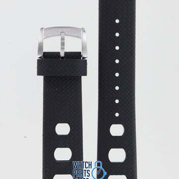 Zodiac ZO2200 Watch Band ZO - 2200 Black Silicone 20 mm Sea Dragon - Watch Plaza