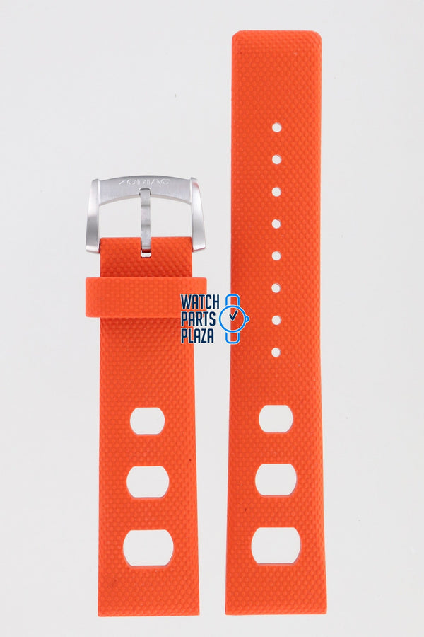 Zodiac ZO2202 Watch Band ZO - 2202 Orange Silicone 20 mm Sea Dragon - Watch Plaza