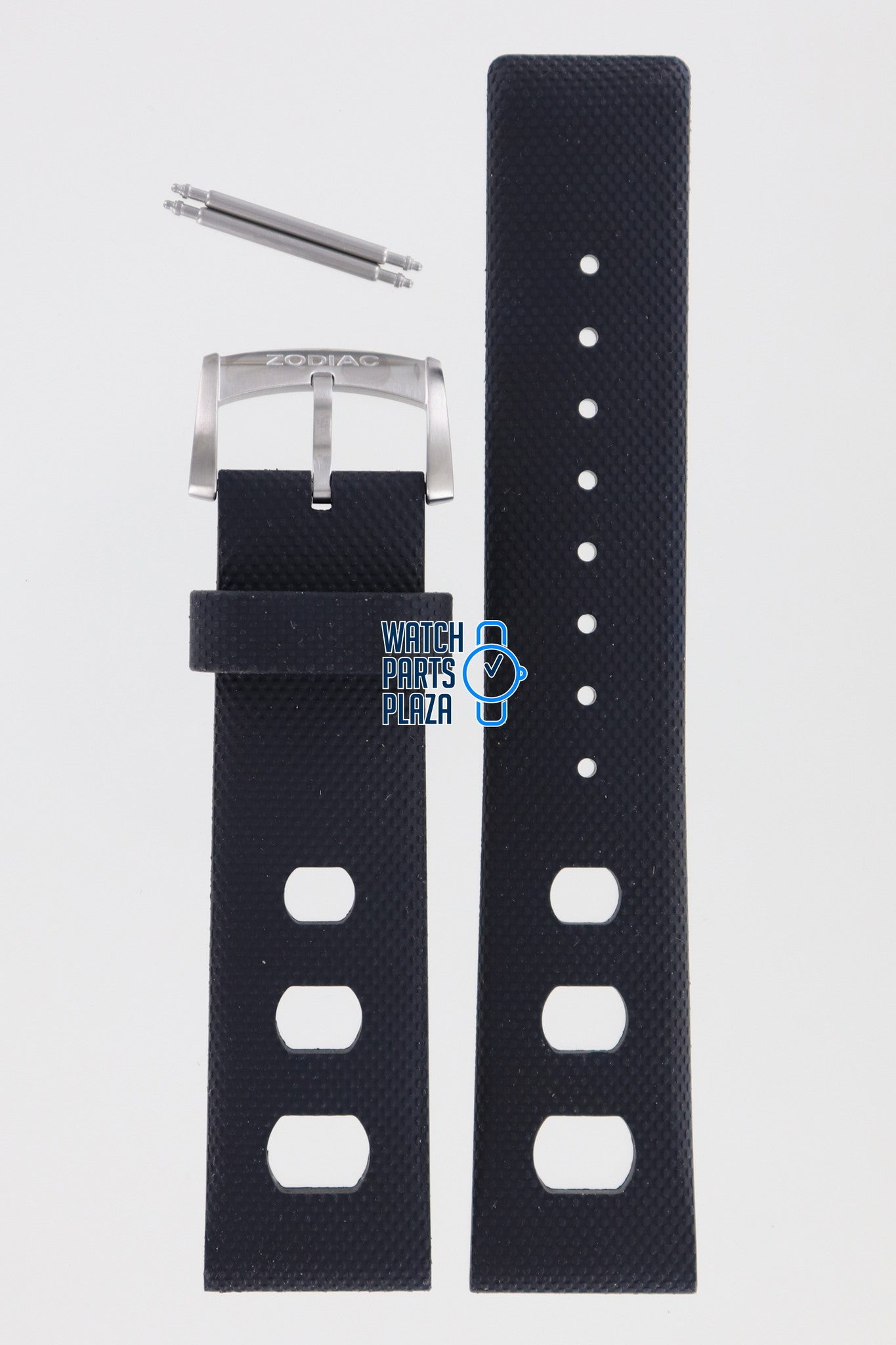 Zodiac ZO2207 & ZO2209 Watch Band Black Rubber 22 mm