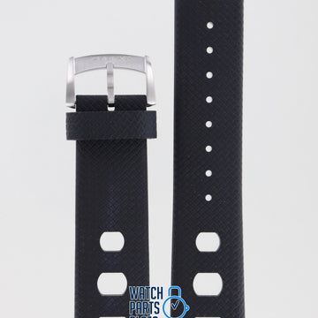 Zodiac ZO2221 Watch Band ZO - 2221 Black Silicone 22 mm Sea Dragon - Watch Plaza