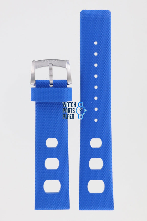 Zodiac ZO2223 Watch Band ZO - 2223 Blue Silicone 20 mm Sea Dragon - Watch Plaza