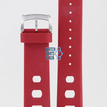 Zodiac ZO2226 Watch Band ZO - 2226 Red Silicone 22 mm Sea Dragon - Watch Plaza