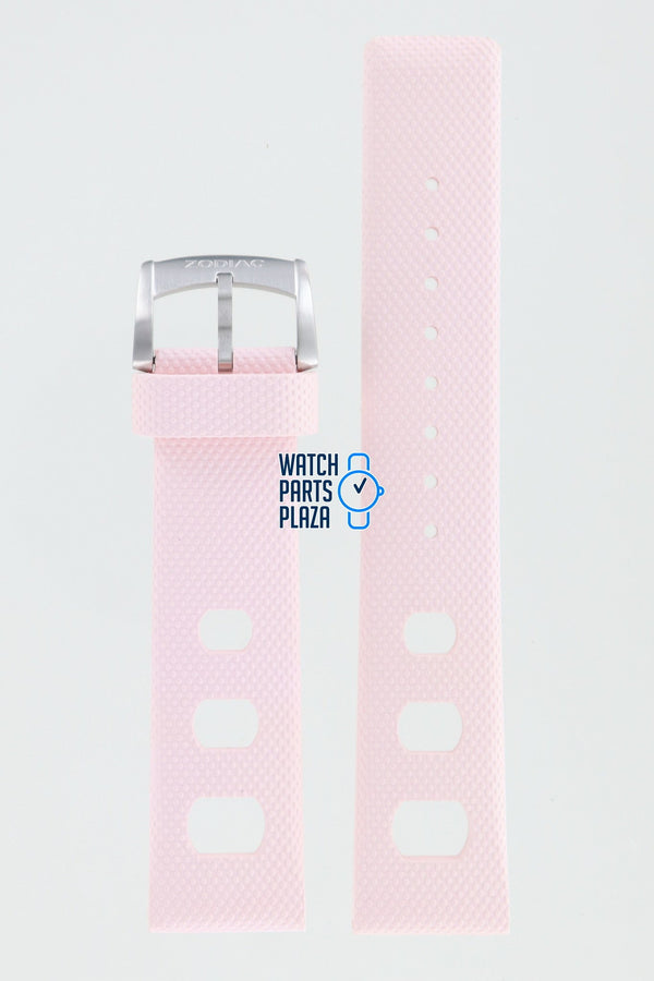 Zodiac ZO2231 Watch Band ZO - 2231 Pink Silicone 20 mm Sea Dragon - Watch Plaza