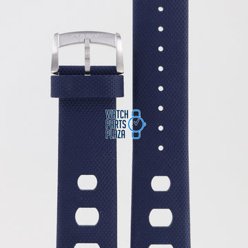 Zodiac ZO2232 Watch Band ZO - 2232 Dark Blue Silicone 22 mm Sea Dragon - Watch Plaza