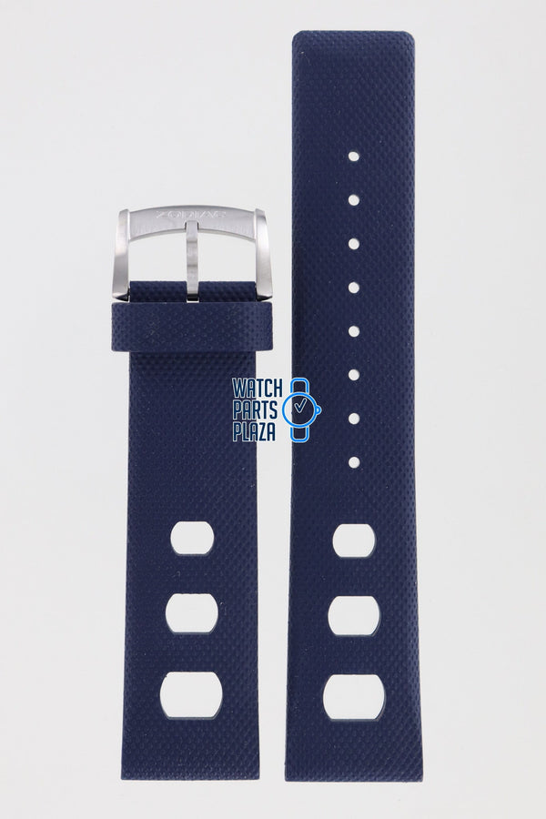 Zodiac ZO2232 Watch Band ZO - 2232 Dark Blue Silicone 22 mm Sea Dragon - Watch Plaza