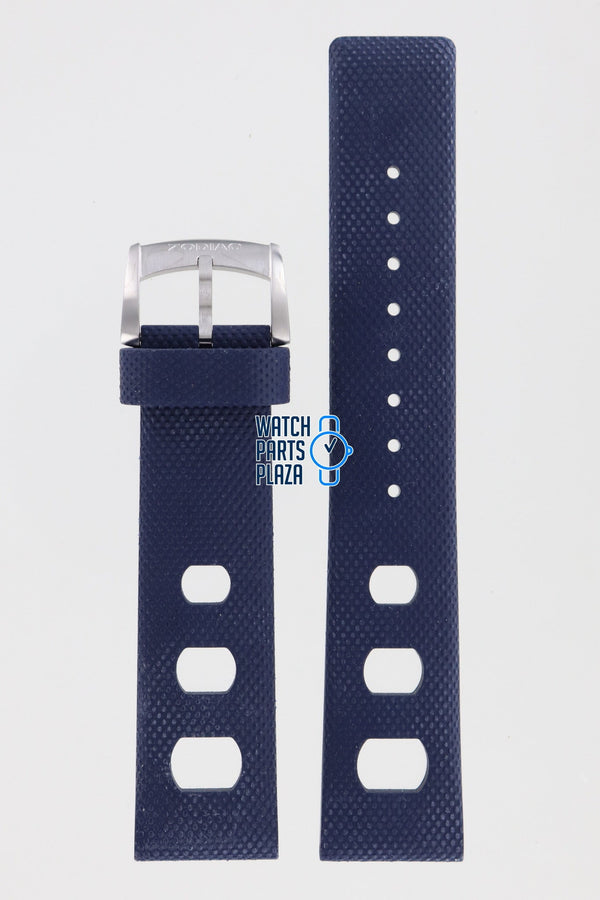 Zodiac ZO2233 Watch Band ZO - 2233 Dark Blue Silicone 20 mm Sea Dragon - Watch Plaza