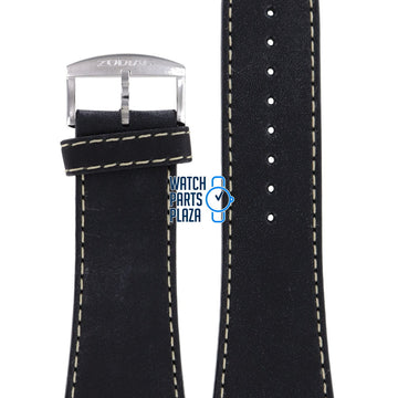 Zodiac ZO2601 Watch Band ZO - 2601 Black Leather 28 mm Renegade - Watch Plaza